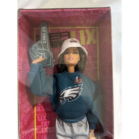 2025 Signature Barbie Super Bowl LIX Champions Philadelphia Eagles NFL Doll NIB - Picture 3 of 6